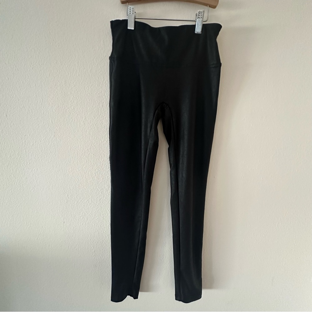 Stella Luce Black faux leather leggings // Size Small